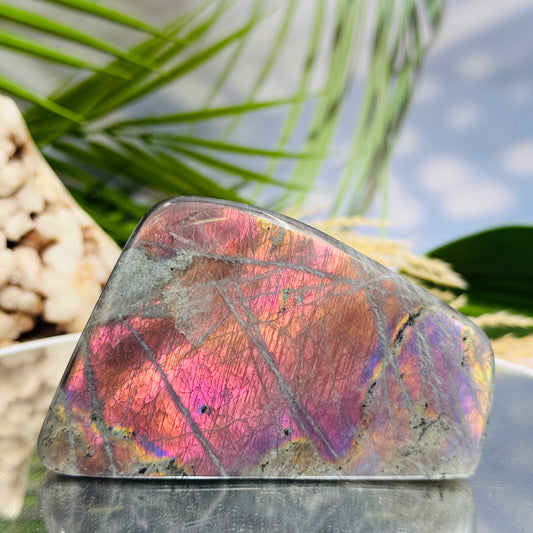 Labradorite Purple Sunset Free Form Healing Crystal 366g