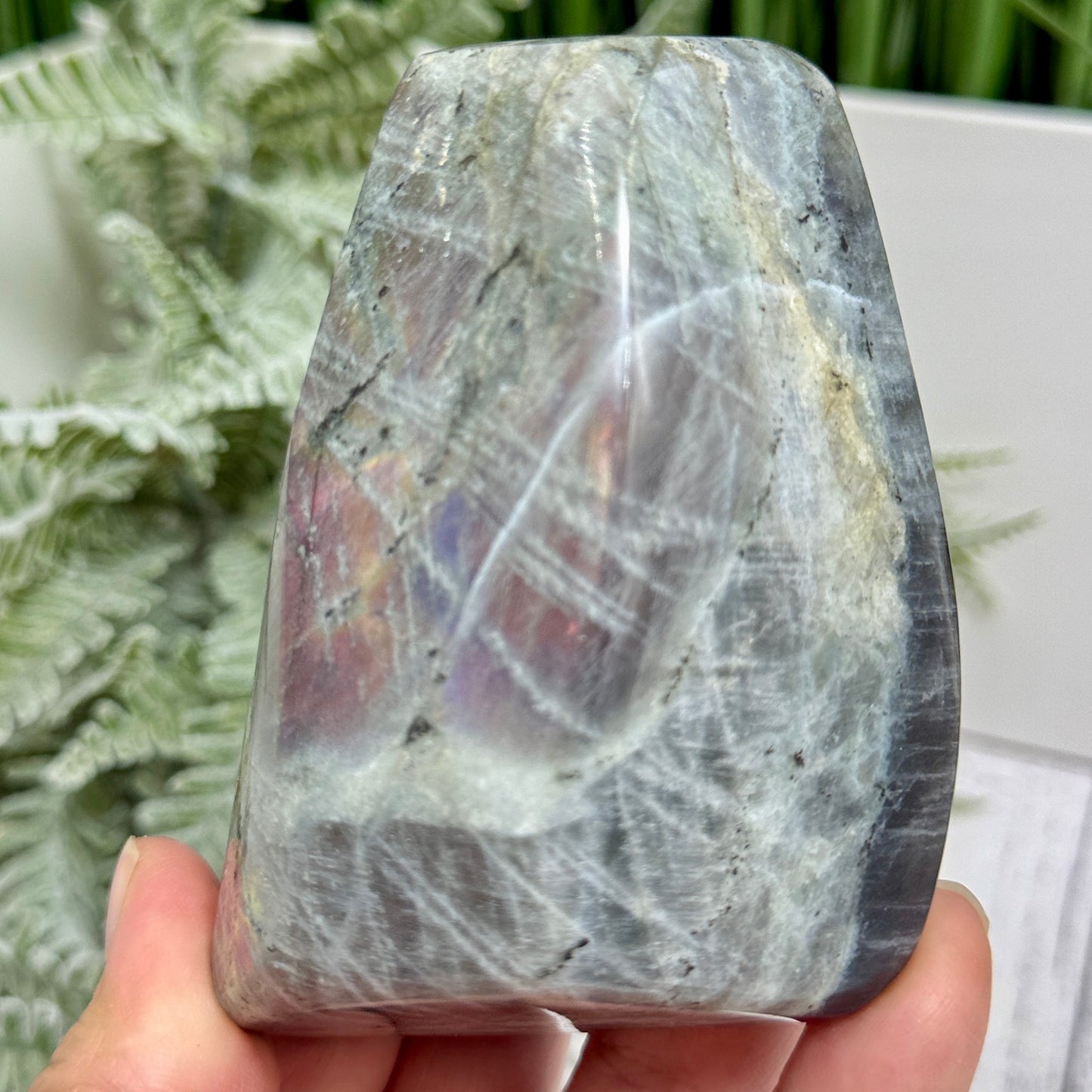 Labradorite Purple Sunset Free Form Healing Crystal 366g