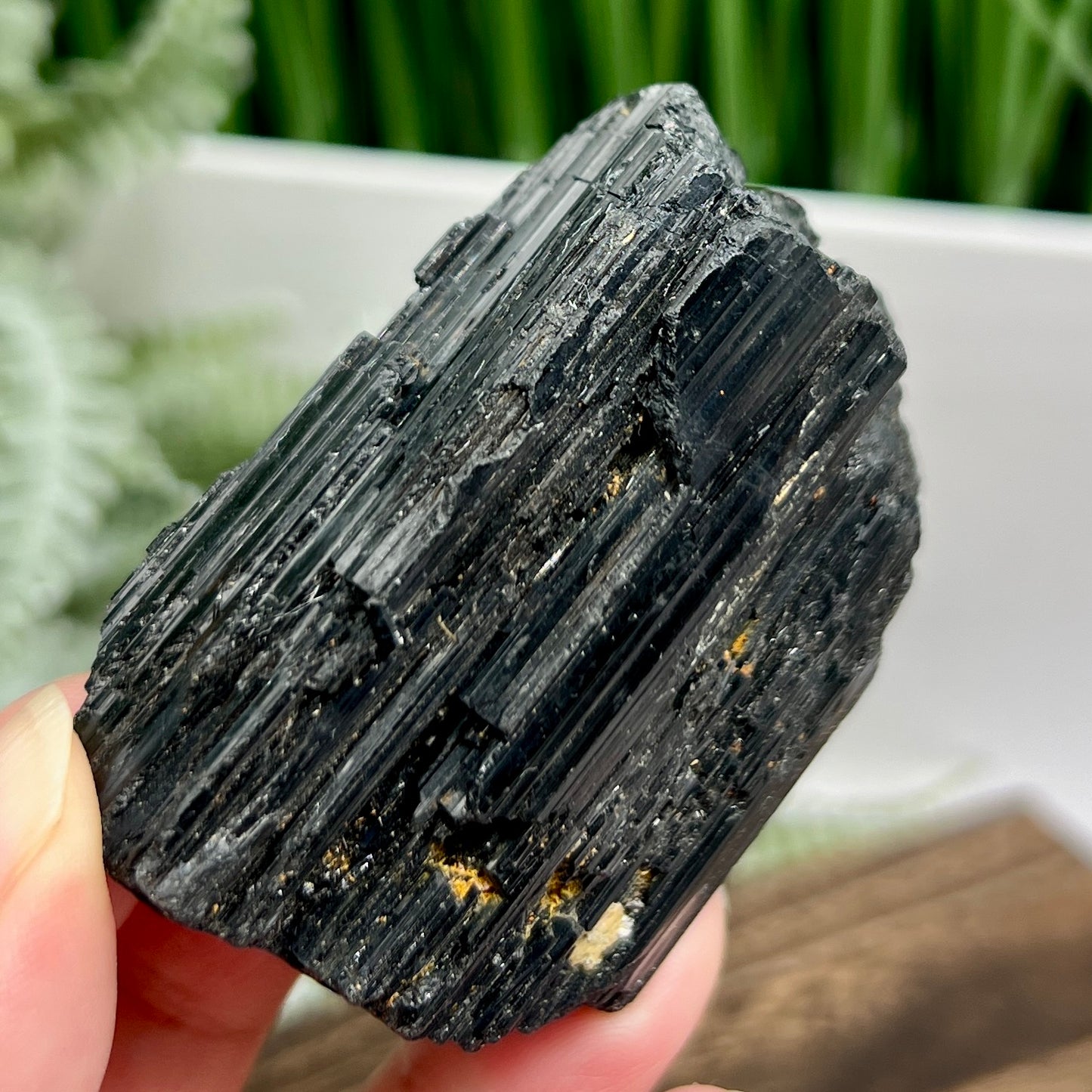 Black Tourmaline Hay Stack Raw Specimen Crystal 160g