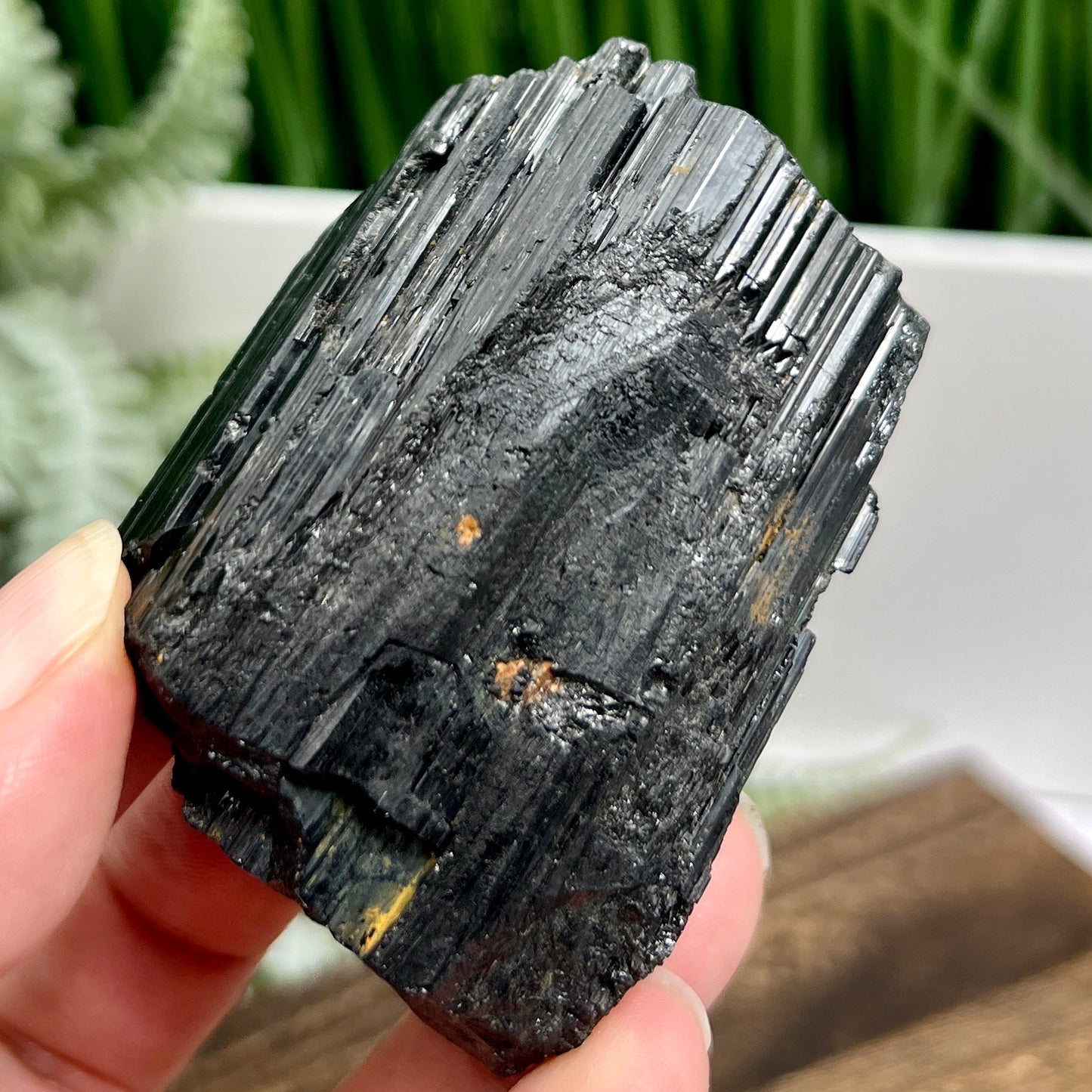 Black Tourmaline Hay Stack Raw Specimen Crystal 160g