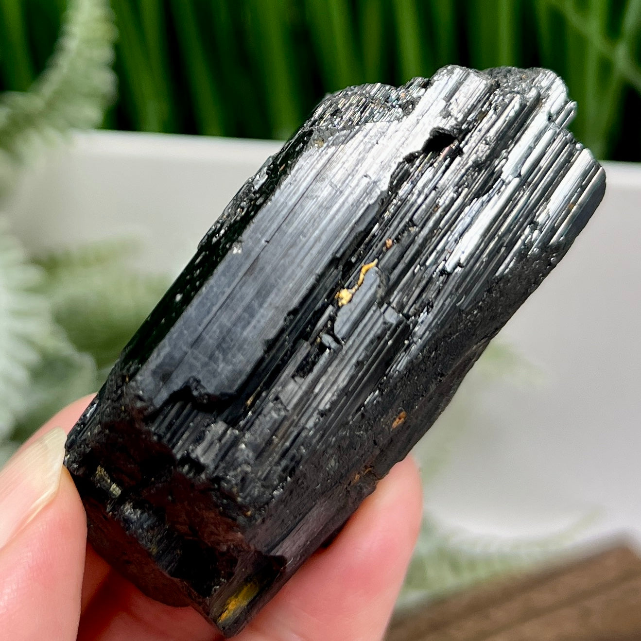 Black Tourmaline Hay Stack Raw Specimen Crystal 160g