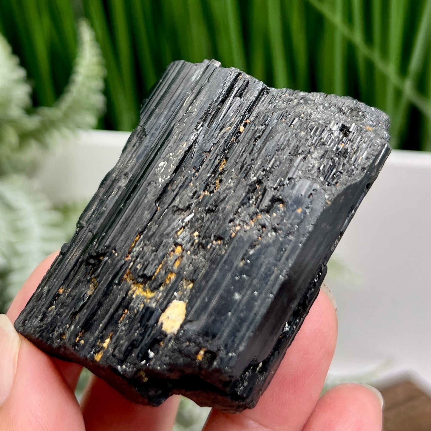 Black Tourmaline Hay Stack Raw Specimen Crystal 160g