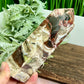 Red Moss Agate Tower Rare Healing Crystal Generator 543g 163mm