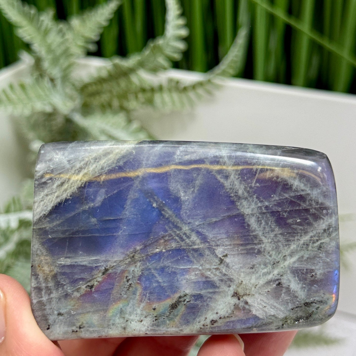 Labradorite Purple Blue Free Form Healing Crystal 184g