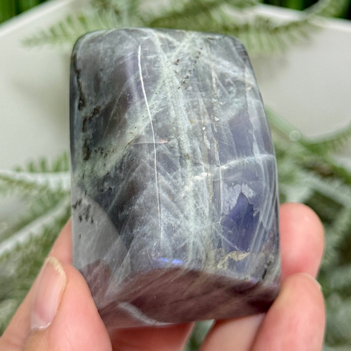 Labradorite Purple Blue Free Form Healing Crystal 184g