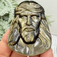Gold Sheen Obsidian Jesus Crystal Cabochon Wire Jewellery Christian Carving 38g
