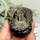 Gold Sheen Obsidian Jesus Crystal Cabochon Wire Jewellery Christian Carving 38g