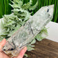 Black Tourmaline in Clear Quartz Top Quality Tower Crystal Generator 942g 203mm
