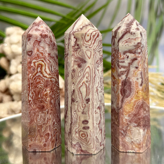 Red Onyx Points Towers Crystal Reiki Generators YOU CHOOSE