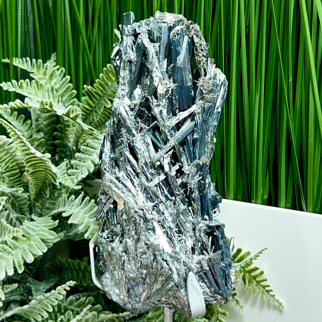 Stibnite with Stand Natural Raw Healing Crystal Specimen 758g