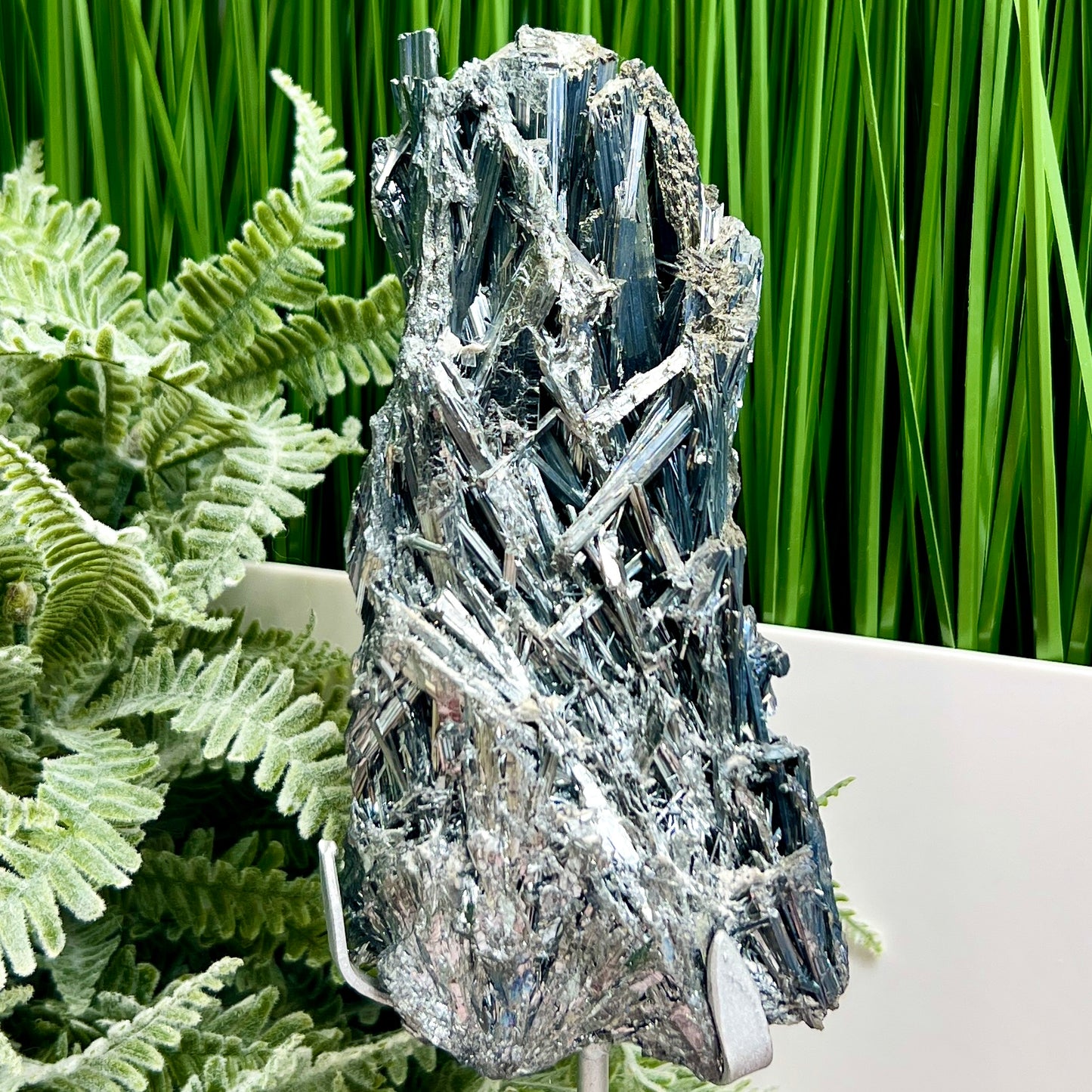 Stibnite with Stand Natural Raw Healing Crystal Specimen 758g