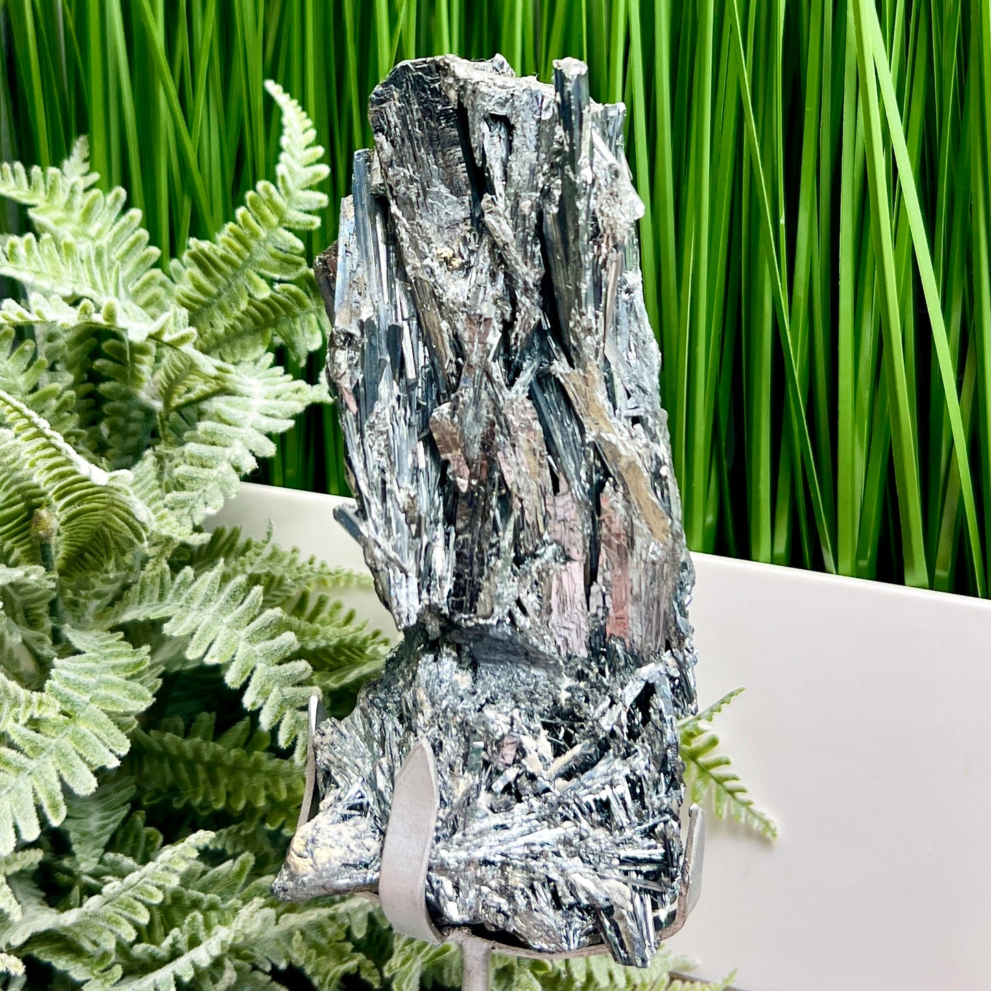 Stibnite with Stand Natural Raw Healing Crystal Specimen 758g