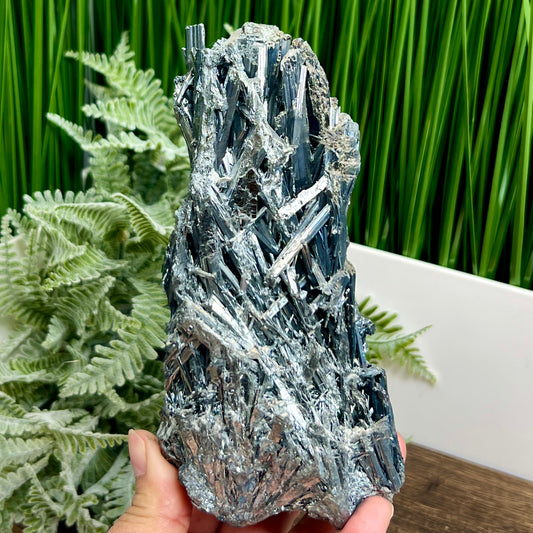Stibnite with Stand Natural Raw Healing Crystal Specimen 758g