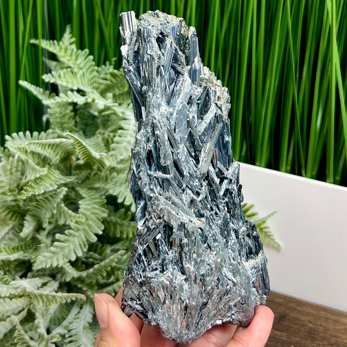 Stibnite with Stand Natural Raw Healing Crystal Specimen 758g