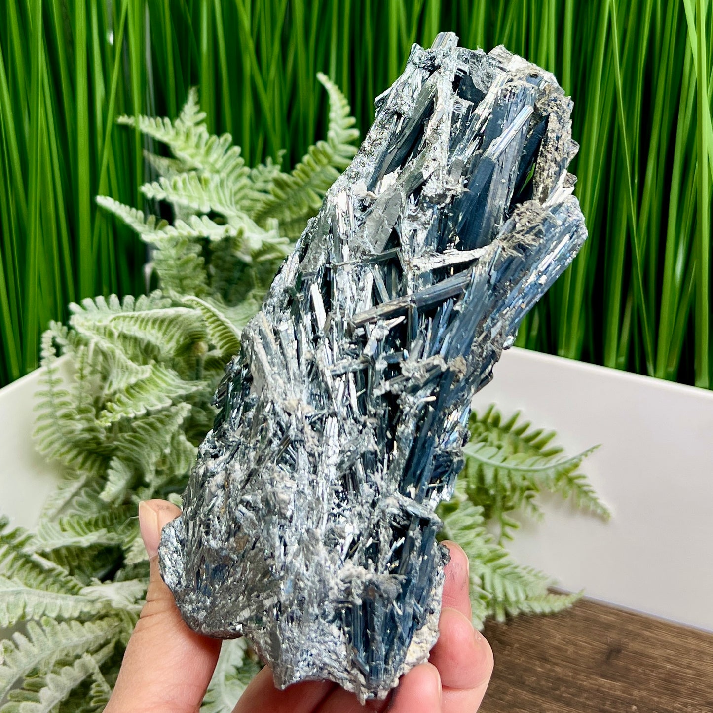 Stibnite with Stand Natural Raw Healing Crystal Specimen 758g