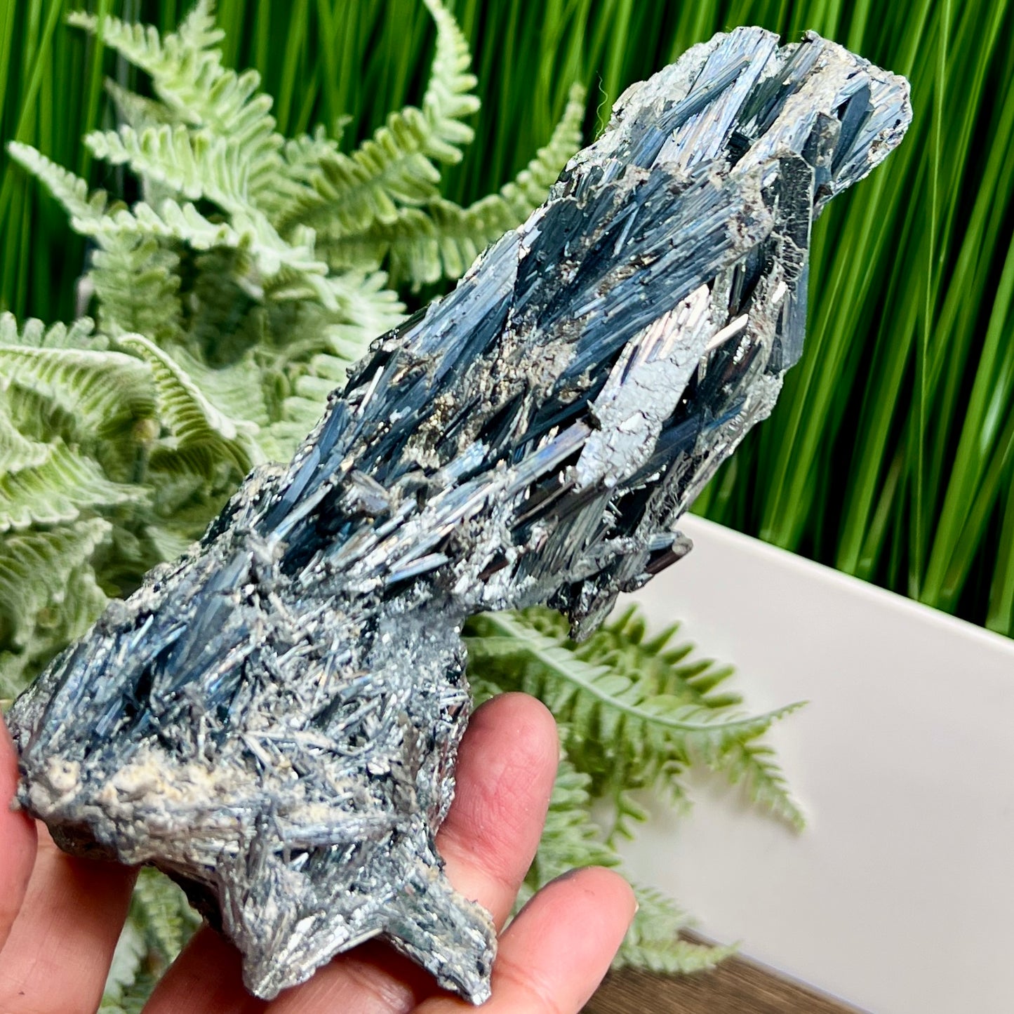 Stibnite with Stand Natural Raw Healing Crystal Specimen 758g