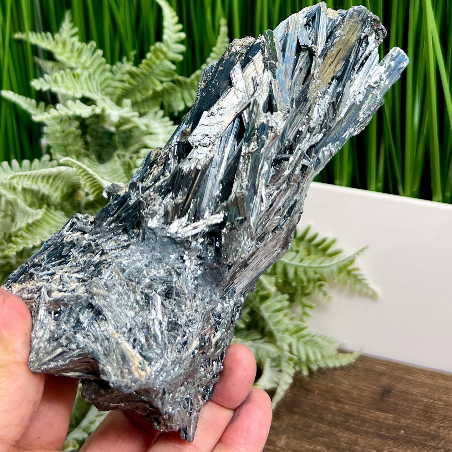 Stibnite with Stand Natural Raw Healing Crystal Specimen 758g