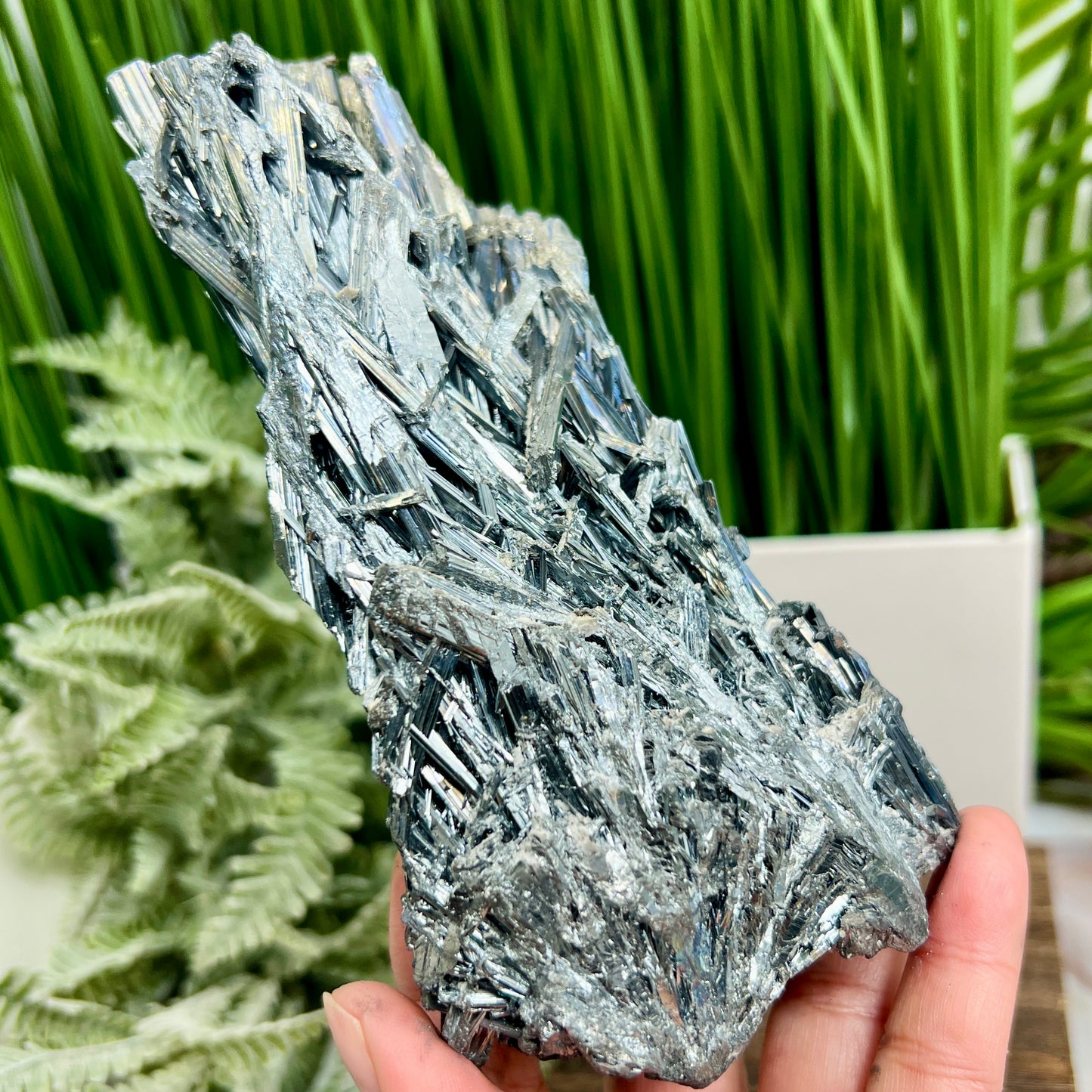 Stibnite with Stand Natural Raw Healing Crystal Specimen 758g