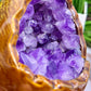 Amethyst Light Lamp with Stand Healing Crystal Carving