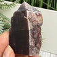 Gem Lepidolite Purple Mica Point Tower Half Polished Half Raw Crystal 92g