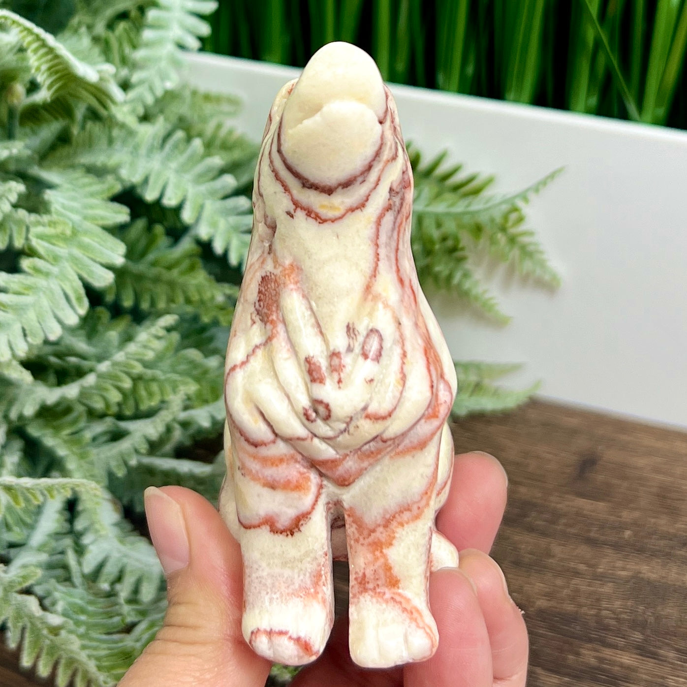 Large Dali Jasper Wolf Healing Crystal Carving 254g