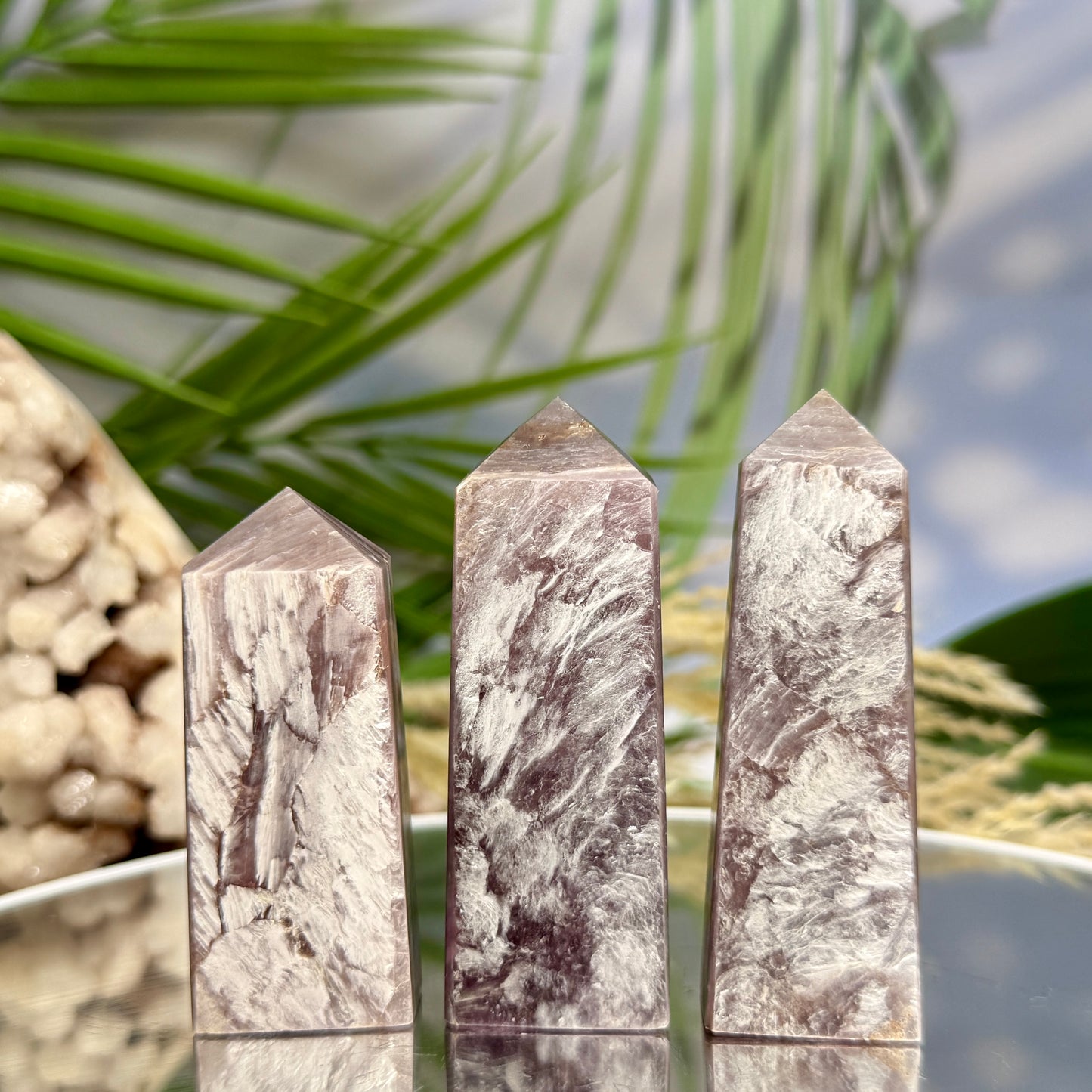 Gem Lepidolite Purple Mica Points Towers Flashy Crystal Generators YOU CHOOSE