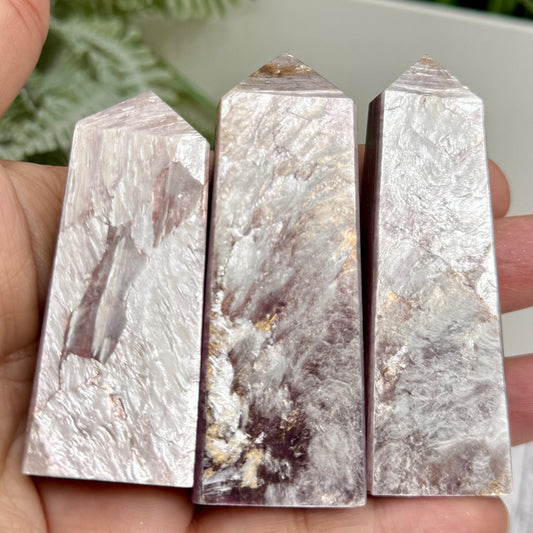 Gem Lepidolite Purple Mica Points Towers Flashy Crystal Generators YOU CHOOSE