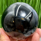 Black Obsidian Sphere Crystal Ball 408g 69mm Diameter