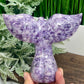 Lepidolite Purple Mica Goddess Angel Female Torso with Wings Crystal 434g