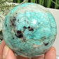 Amazonite with Smoky Quartz Sphere Healing Crystal Ball 350g 64mm Diameter