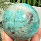 Amazonite with Smoky Quartz Sphere Healing Crystal Ball 350g 64mm Diameter