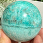 Amazonite with Smoky Quartz Sphere Healing Crystal Ball 350g 64mm Diameter