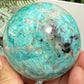 Amazonite with Smoky Quartz Sphere Healing Crystal Ball 350g 64mm Diameter