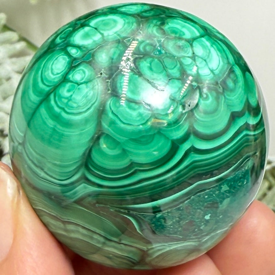 Malachite Sphere High Quality Crystal Ball 135g 41mm Diameter