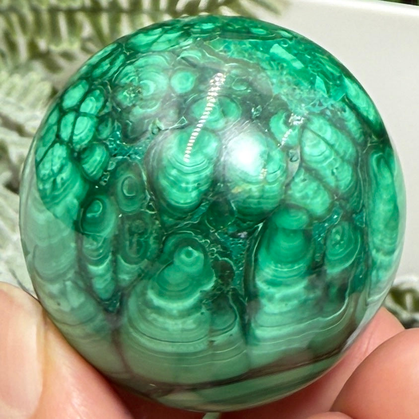 Malachite Sphere High Quality Crystal Ball 135g 41mm Diameter