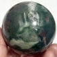 Moss Agate Green Red Sphere Healing Crystal Ball 243g 55mm