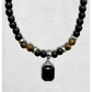 Tigers Eye Black Obsidian Necklace Grounding Wearable Crystal