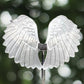 Satin Spar Selenite Angel Wings with Stand Crystal Carving