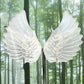 Satin Spar Selenite Angel Wings with Stand Crystal Carving