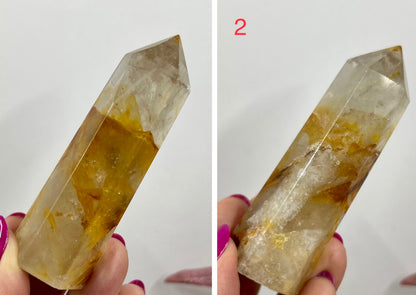 Golden Healer Quartz Points Towers Crystal Generators YOU CHOOSE