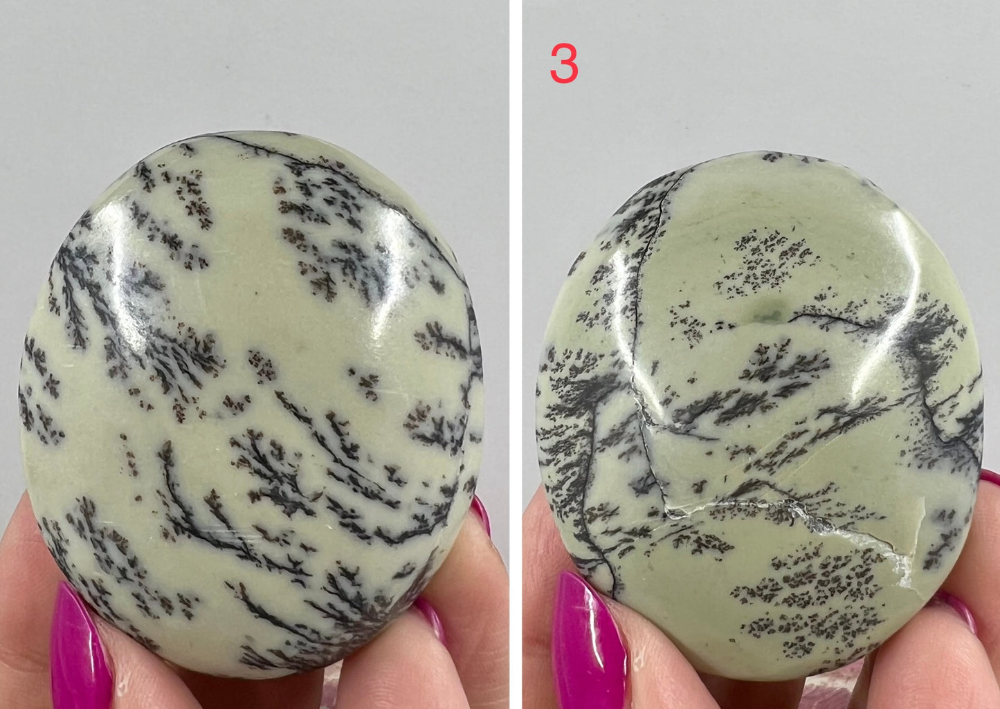 Dendritic Jasper Palm Stone Worry Crystal YOU CHOOSE