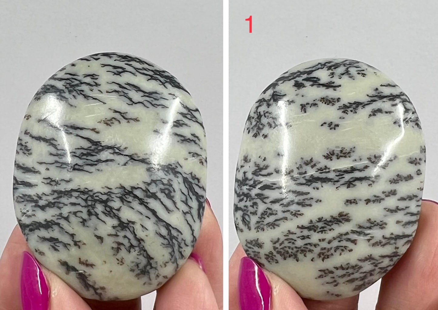 Dendritic Jasper Palm Stone Worry Crystal YOU CHOOSE