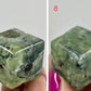 Prehnite with Epidote Cubes Crystal Carving YOU CHOOSE