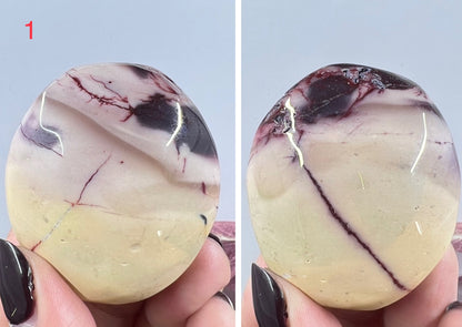 Mookaite Jasper Palm Stone Australian Gemstone Worry Meditation YOU CHOOSE