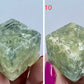 Prehnite with Epidote Cubes Crystal Carving YOU CHOOSE