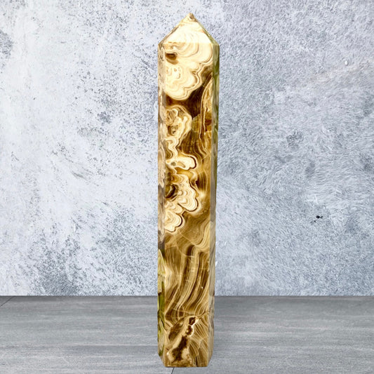 Chocolate Calcite Tower Crystal Generator 974g 282mm