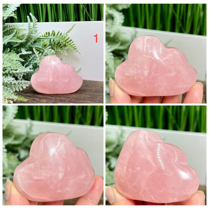 Rose Quartz Clouds Crystal Carvings YOU CHOOSE