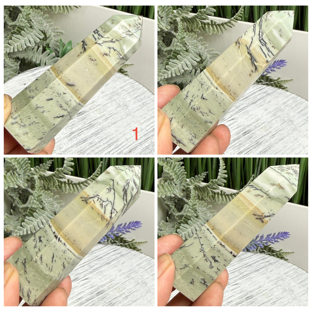 Dendritic Jasper Points Towers Crystal Generators YOU CHOOSE