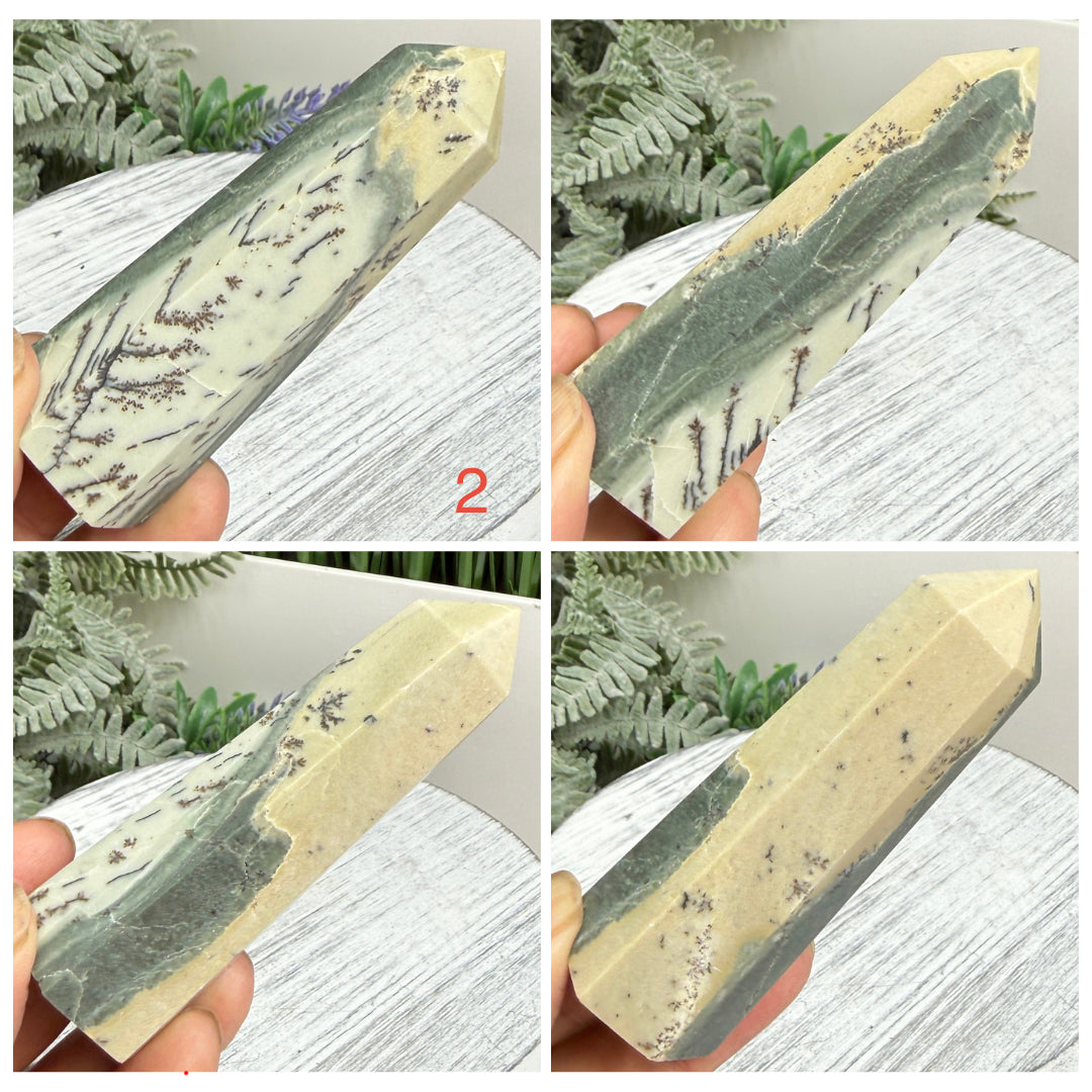 Dendritic Jasper Points Towers Crystal Generators YOU CHOOSE