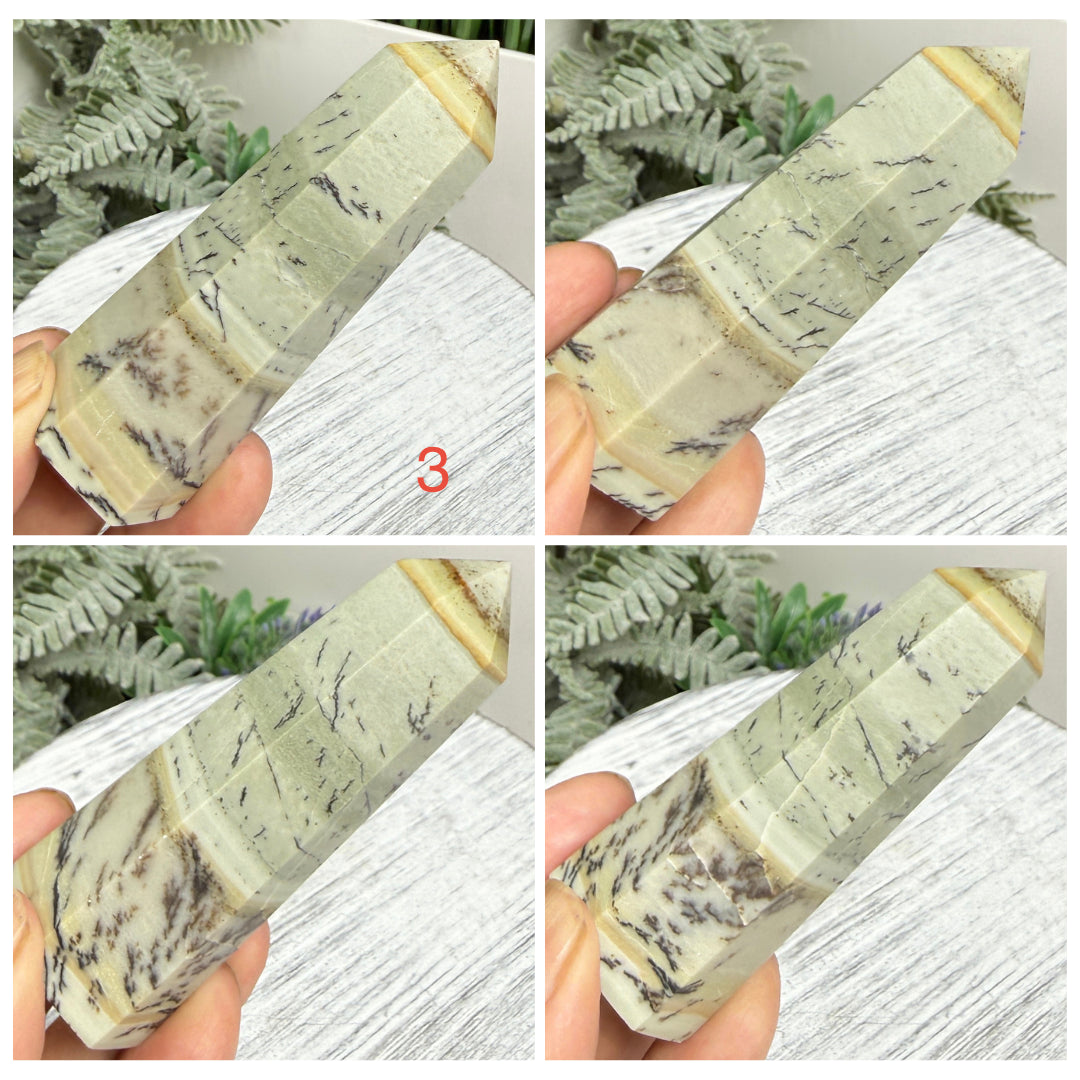 Dendritic Jasper Points Towers Crystal Generators YOU CHOOSE